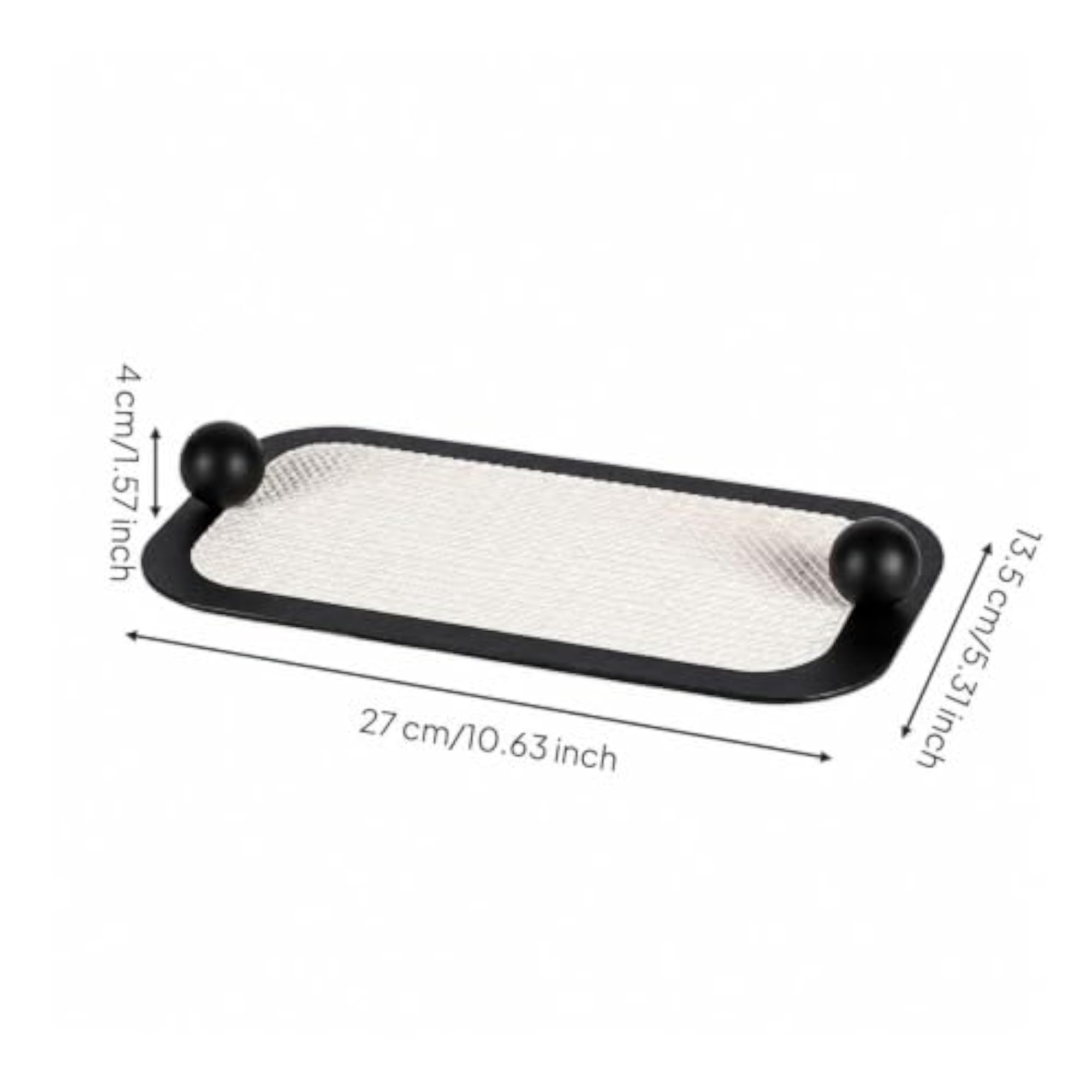 Rectangular Decorative Tray Leather-Like Decorative Tray